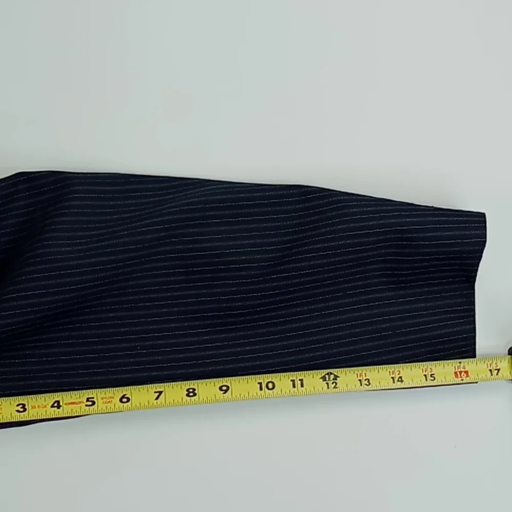 Sergio Valentino Platinum Collection Super 150's Men Navy Pinstripe Suit Jacket